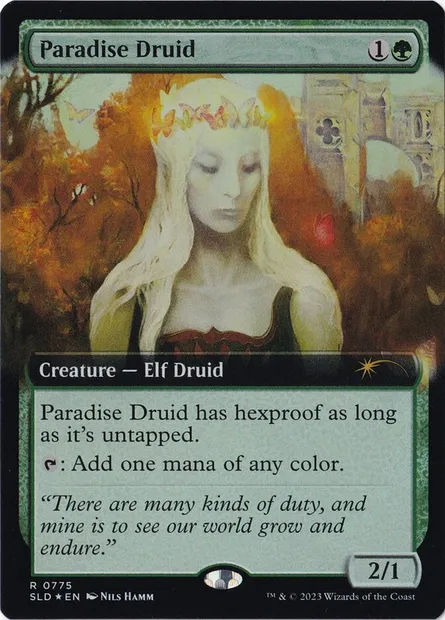 Druidesse de paradis, carte Magic SLD 775 — extension Secret Lair Drop
