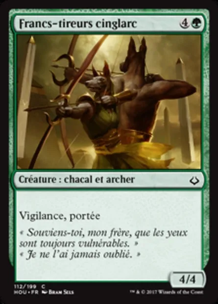 Francs-tireurs cinglarc, carte Magic HOU 112 — extension L’âge de la destruction