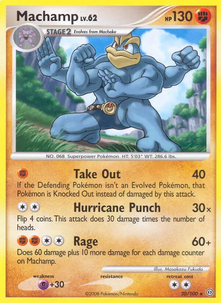 Machamp, Pokémon card SF 20 — Stormfront set