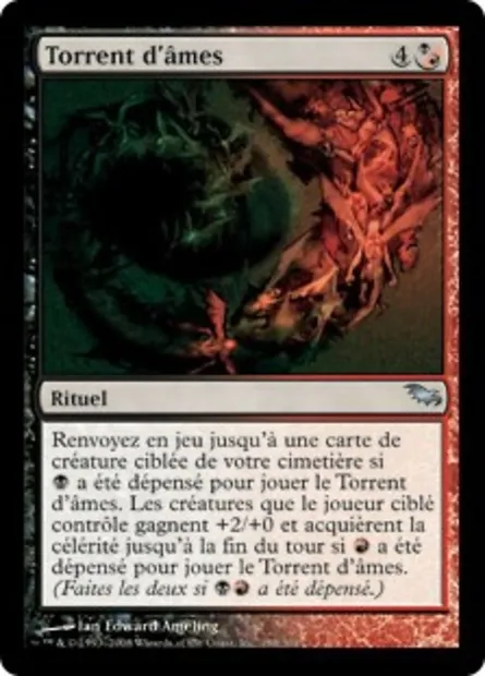 Torrent d'âmes, carte Magic SHM 199 — extension Sombrelande