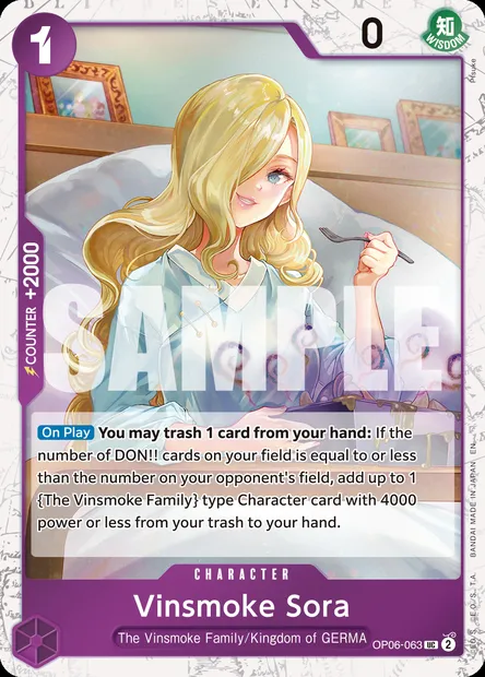 Vinsmoke Sora, One Piece card OP06-063 — WINGS OF THE CAPTAIN set