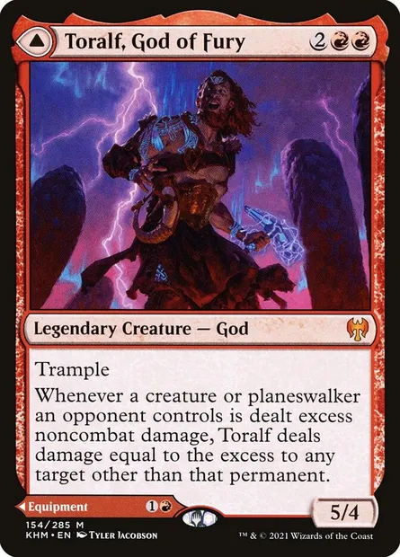 Toralf, God of Fury // Toralf's Hammer, Magic card KHM 154 — Kaldheim set