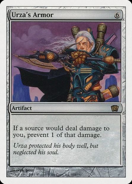Armure d'Urza, carte Magic 8ED 318 — extension Huitième Edition