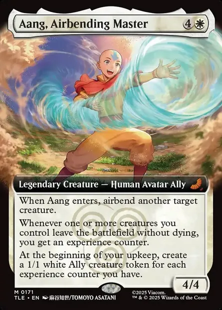 Aang, Airbending Master, Magic card TLE 171 — Avatar: The Last Airbender Eternal set