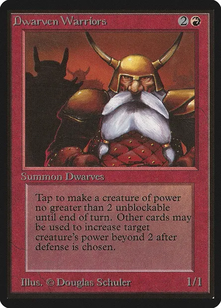 Dwarven Warriors, Magic card LEB 144 — Limited Edition Beta set