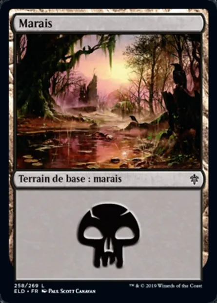Marais, carte Magic ELD 258 — extension Throne of Eldraine