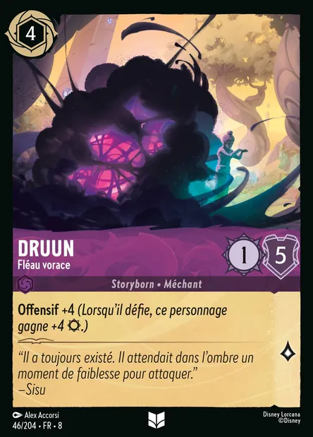 Druun - Fléau vorace, carte Disney Lorcana CH8-046 — extension Le Règne de Jafar