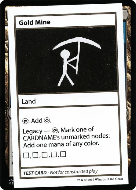 Gold Mine, carte Magic CMB2 116 — extension Mystery Booster Playtest Cards 2021