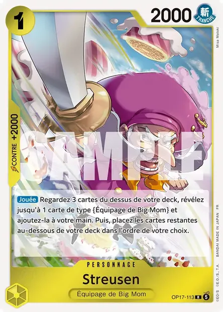 Streusen, carte One Piece OP17-113 — extension LES GUERRIERS LES PLUS PUISSANTS AU MONDE