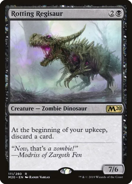 Rotting Regisaur, Magic card PM20 111p — Core Set 2020 Promos set