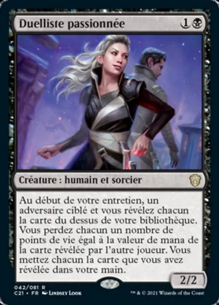 Duelliste passionnée, carte Magic C21 42 — extension Commander 2021