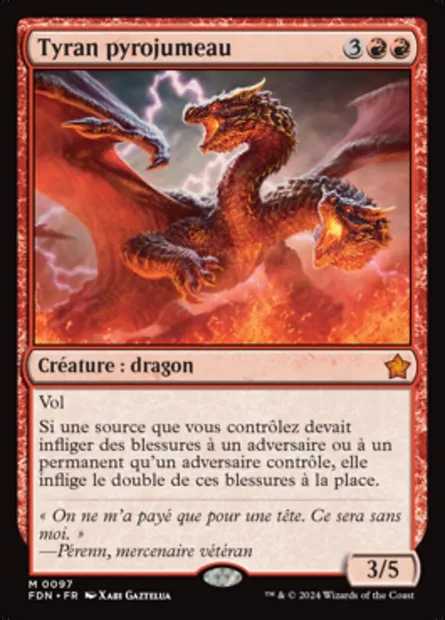 Tyran pyrojumeau, carte Magic FDN 97 — extension Foundations