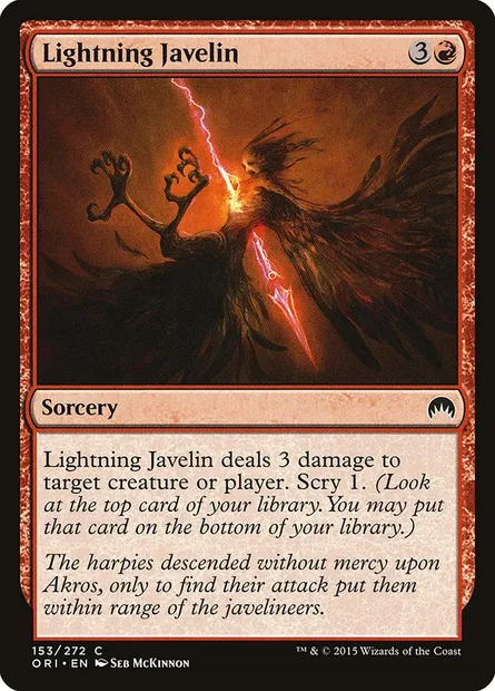 Lightning Javelin, Magic card ORI 153 — Magic Origins set