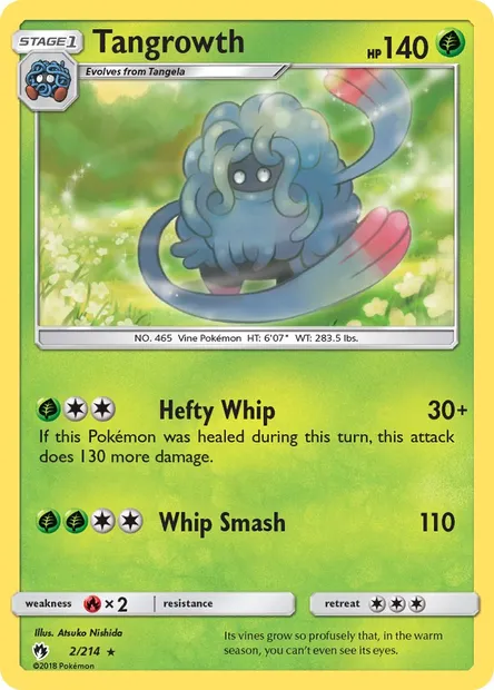 Tangrowth, Pokémon card LOT 2 — Lost Thunder set
