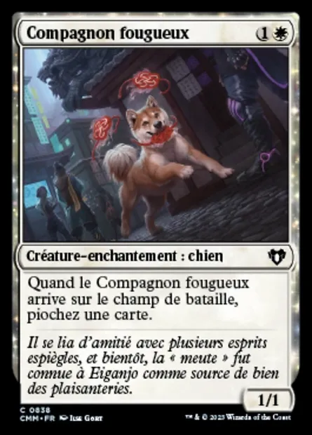 Compagnon fougueux, carte Magic CMM 838 — extension Commander Masters