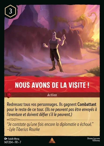 Nous avons de la visite !, carte Disney Lorcana CH7-147 — extension L'île d'Archazia