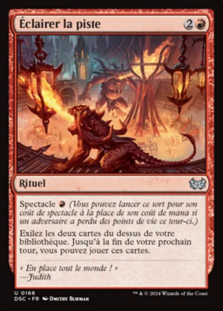 Éclairer la piste, carte Magic DSC 166 — extension Duskmourn: House of Horror Commander