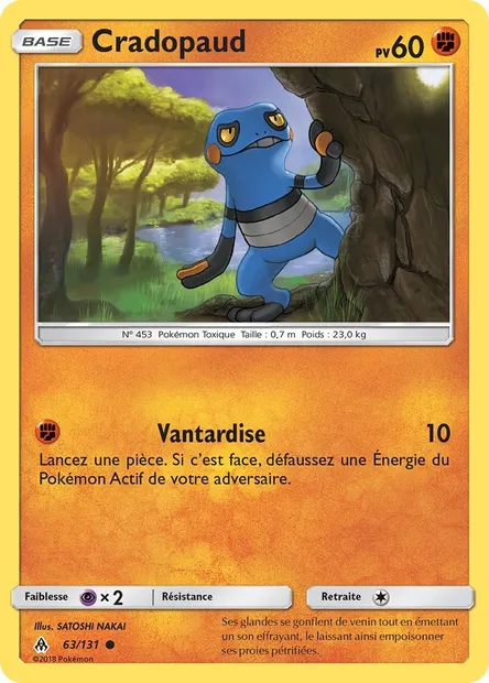 Cradopaud, carte Pokémon FLI 63 — extension Lumière Interdite