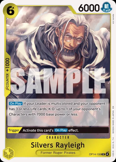 Silvers Rayleigh, One Piece card OP14-108 — THE AZURE SEA’S SEVEN set