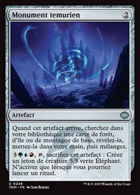 Monument temurien, carte Magic TDM 248 — extension Tarkir: Dragonstorm