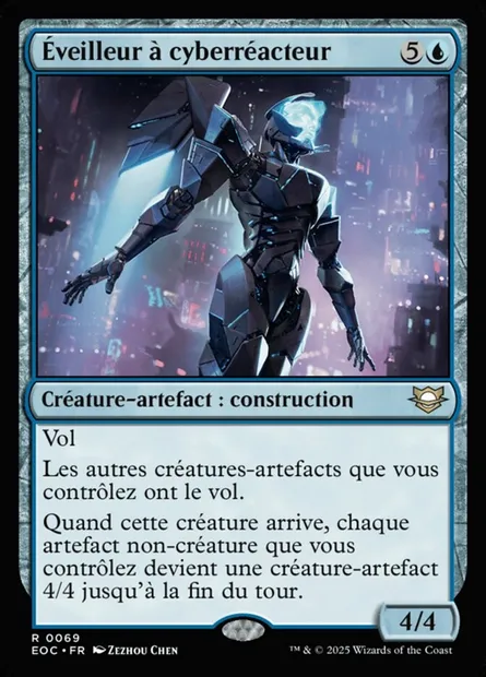 Éveilleur à cyberréacteur, carte Magic EOC 69 — extension Edge of Eternities Commander