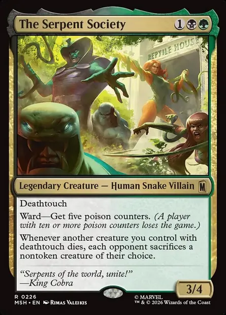 The Serpent Society, Magic card MSH 226 — Marvel Super Heroes set