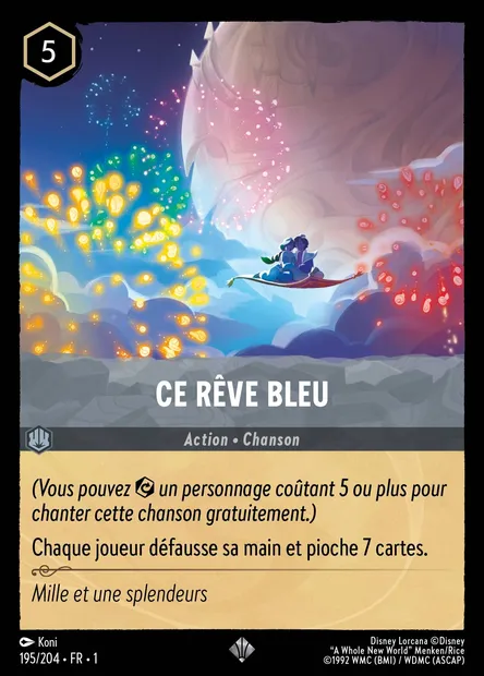 Ce rêve bleu, carte Disney Lorcana CH1-195 — extension Premier Chapitre