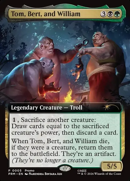Tom, Bert, and William, Magic card PURL 2026-1 — URL/Convention Promos set