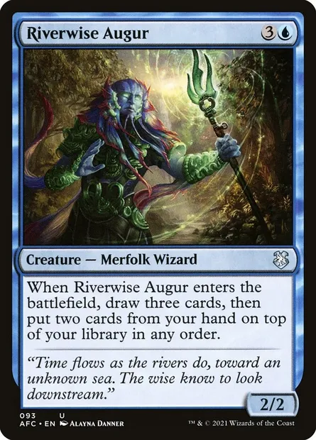 Riverwise Augur, Magic card AFC 93 — Forgotten Realms Commander set