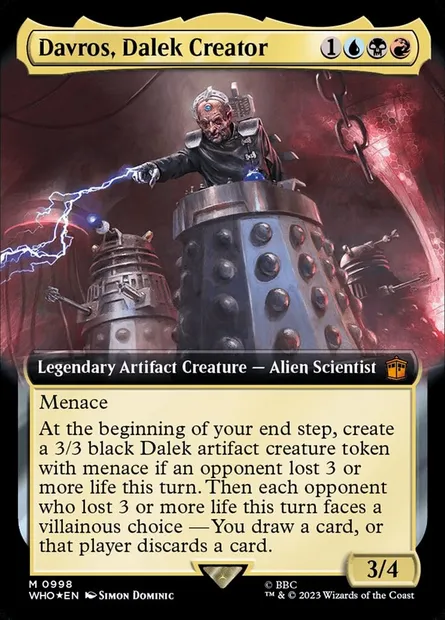 Davros, Dalek Creator, Magic card WHO 998 — Doctor Who set