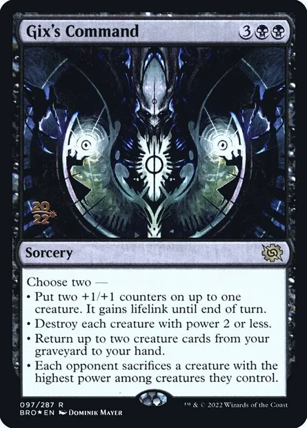 Commandement de Gix, carte Magic PBRO 97s — extension The Brothers' War Promos