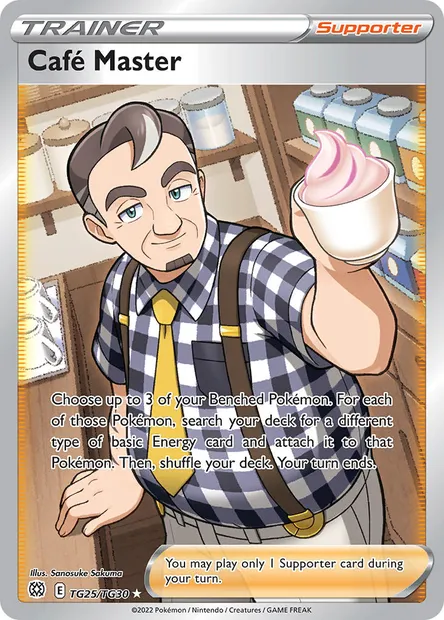 Café Master, Pokémon card BRS TG25 — Brilliant Stars set