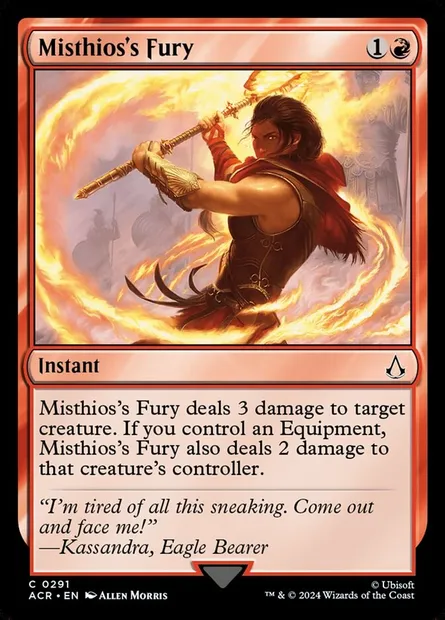 Misthios's Fury, Magic card ACR 291 — Assassin's Creed set
