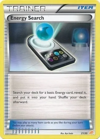 Recherche d'énergie, carte Pokémon TK5E 021 — extension BW Trainer Kit Excadrill
