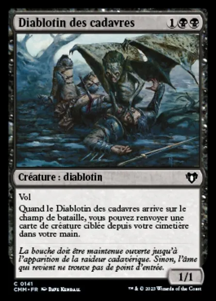 Diablotin des cadavres, carte Magic CMM 141 — extension Commander Masters