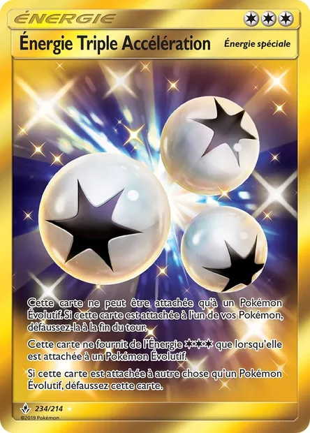 Énergie Triple Accélération, carte Pokémon UNB 234 — extension Alliance Infaillible
