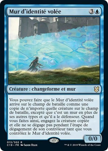 Mur d'identité volée, carte Magic C19 13 — extension Commander 2019