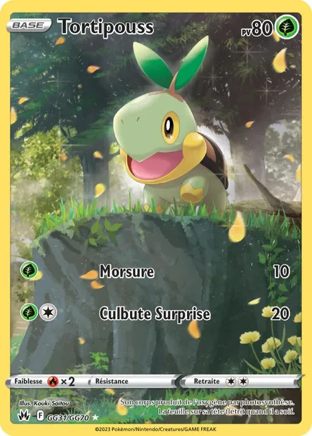 Tortipouss, carte Pokémon CRZ GG31 — extension Zénith Suprême