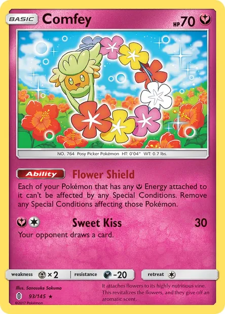 Comfey, Pokémon card GRI 93 — Guardians Rising set
