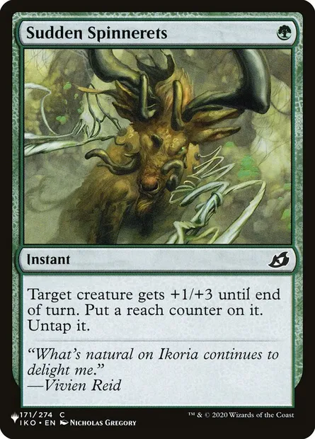 Sudden Spinnerets, Magic card PLST IKO-171 — The List set