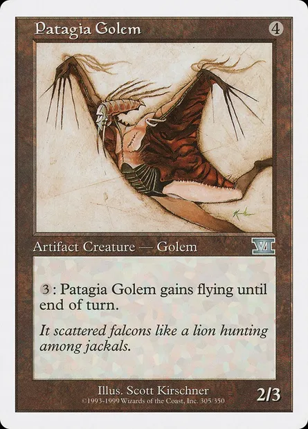 Golem à patagia, carte Magic 6ED 305 — extension Classic Sixth Edition
