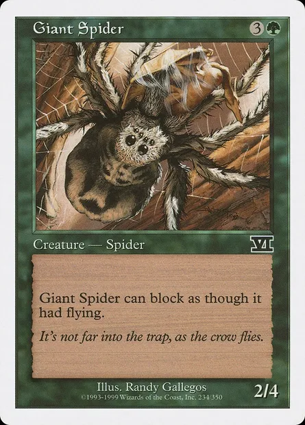 Giant Spider, Magic card 6ED 234 — Classic Sixth Edition set