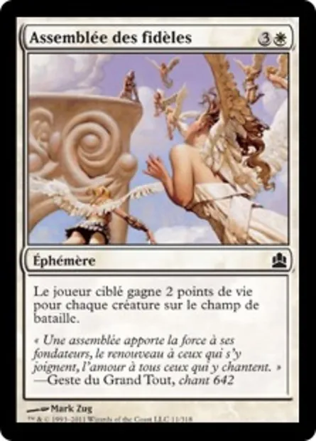 Assemblée des fidèles, carte Magic CMD 11 — extension Commander 2011