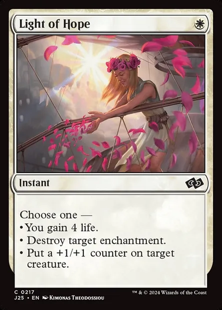 Light of Hope, Magic card J25 217 — Foundations Jumpstart set