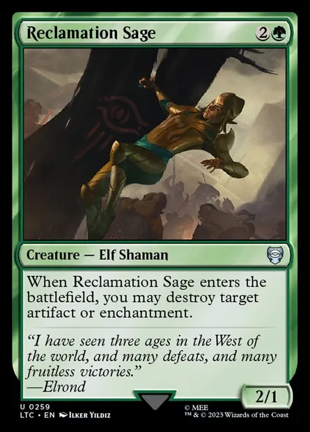 Reclamation Sage, Magic card LTC 259 — Tales of Middle-earth Commander set