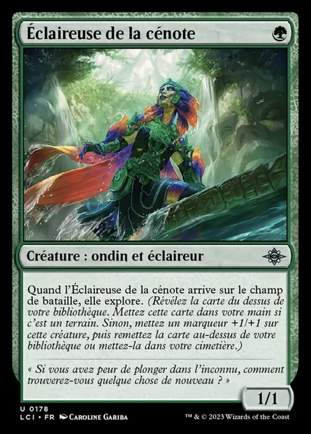 Éclaireuse de la cénote, carte Magic LCI 178 — extension The Lost Caverns of Ixalan
