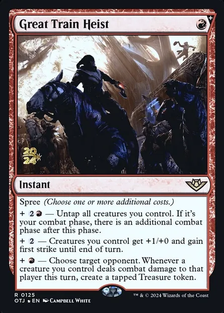 Great Train Heist, Magic card POTJ 125s — Outlaws of Thunder Junction Promos set