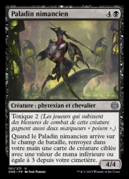 Paladin nimancien, carte Magic ONE 101 — extension Tous Phyrexians