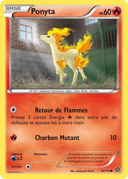 Ponyta, carte Pokémon STS 16 — extension Offensive Vapeur