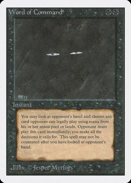 Word of Command, Magic card 2ED 137 — Unlimited Edition set